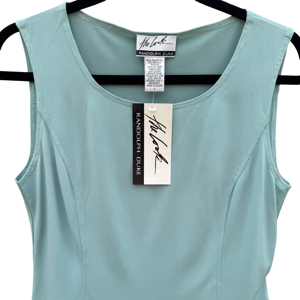 Randolph Duke Minimalist Sleeveless Scoop Neck Blouse Pastel Green Womens S NWT - Picture 3 of 7